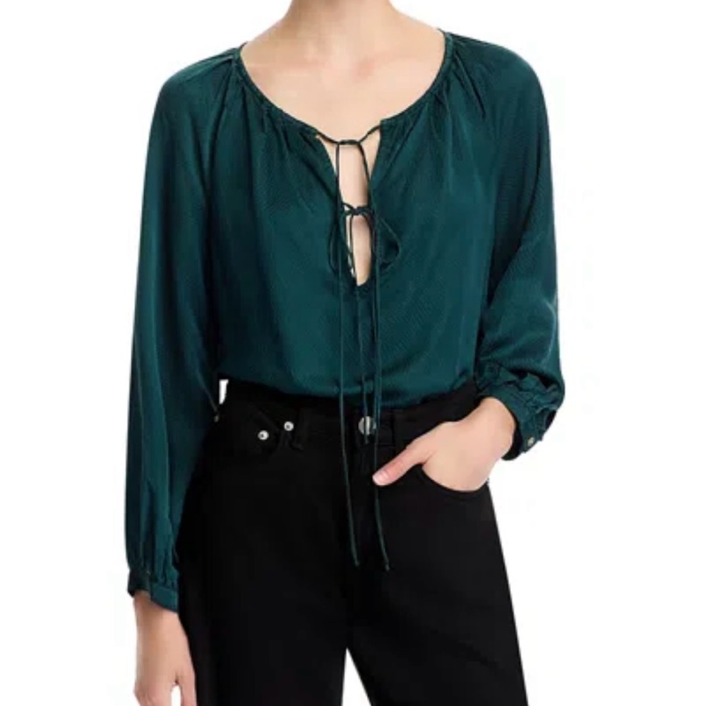 Bella Dahl Deep Teal Blouse NWT